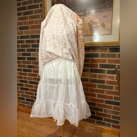 Liz Claiborne Sleeveless A-Line Midi Dress in Orange and Pink - Picture 7 of 15